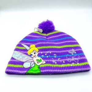 Disney Girl Purple Stripe Beanie XS/S Like New